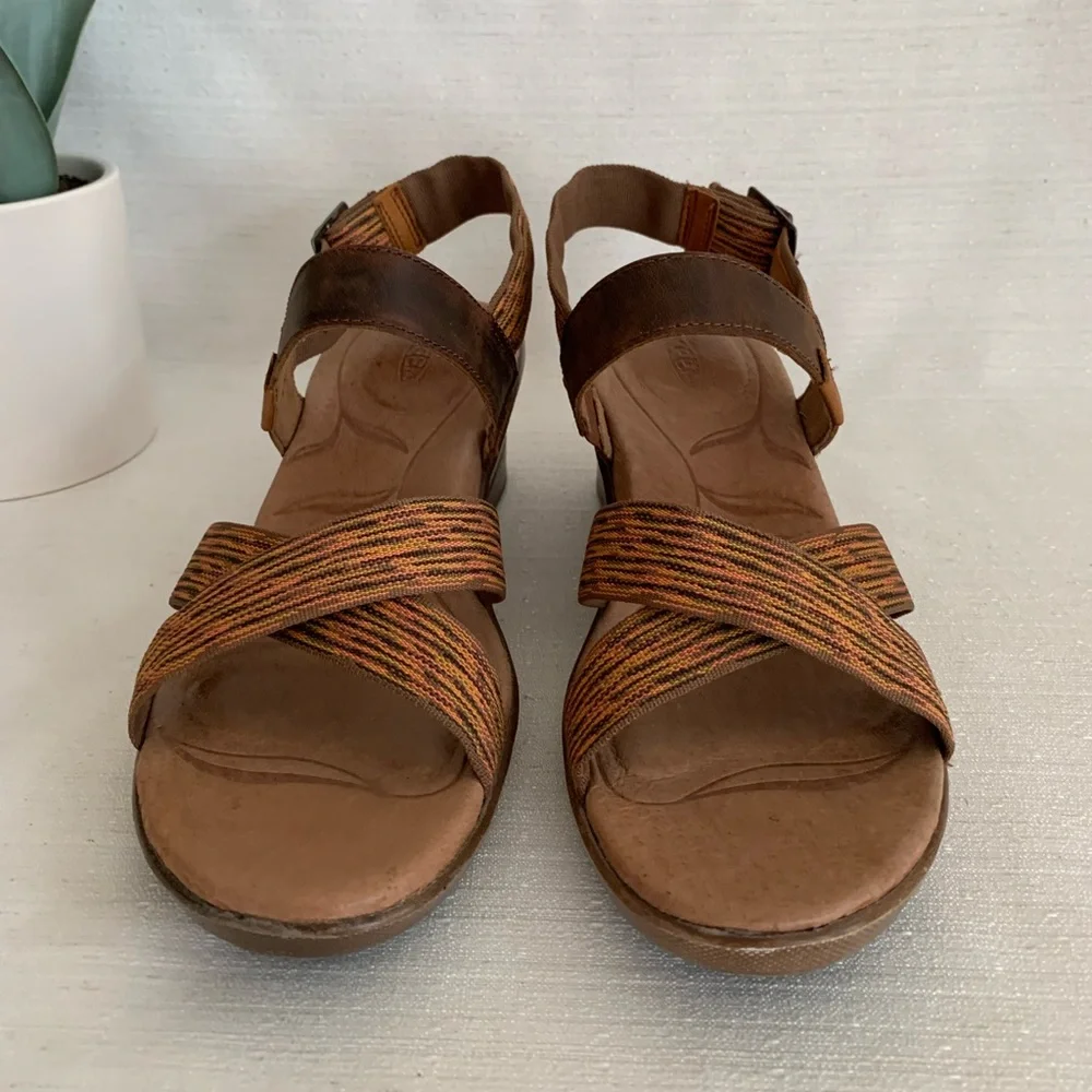 New KEEN Skyline Brown/Thrush Leather Wedge Sandals Woman’s 8.5 - Picture 5 of 13